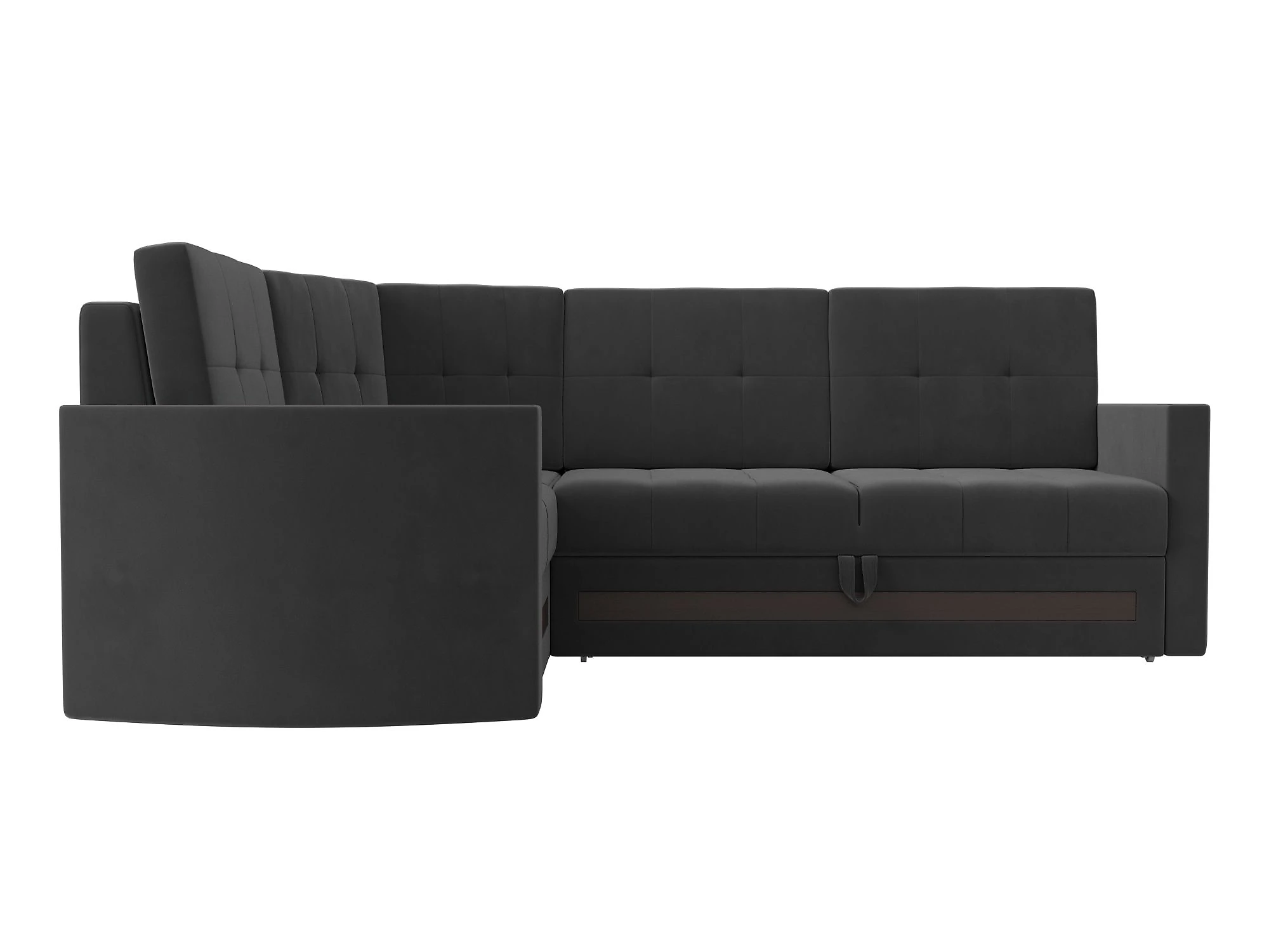 Угловой диван из велюра Белла Плюш Дизайн 11