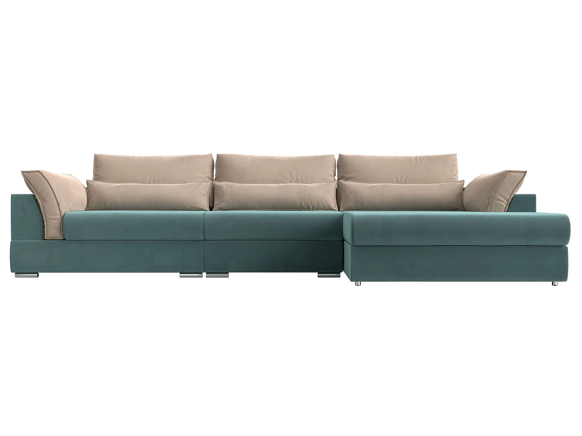 Угловой диван с независимым пружинным блоком Пекин Лонг Плюш Дизайн 8
