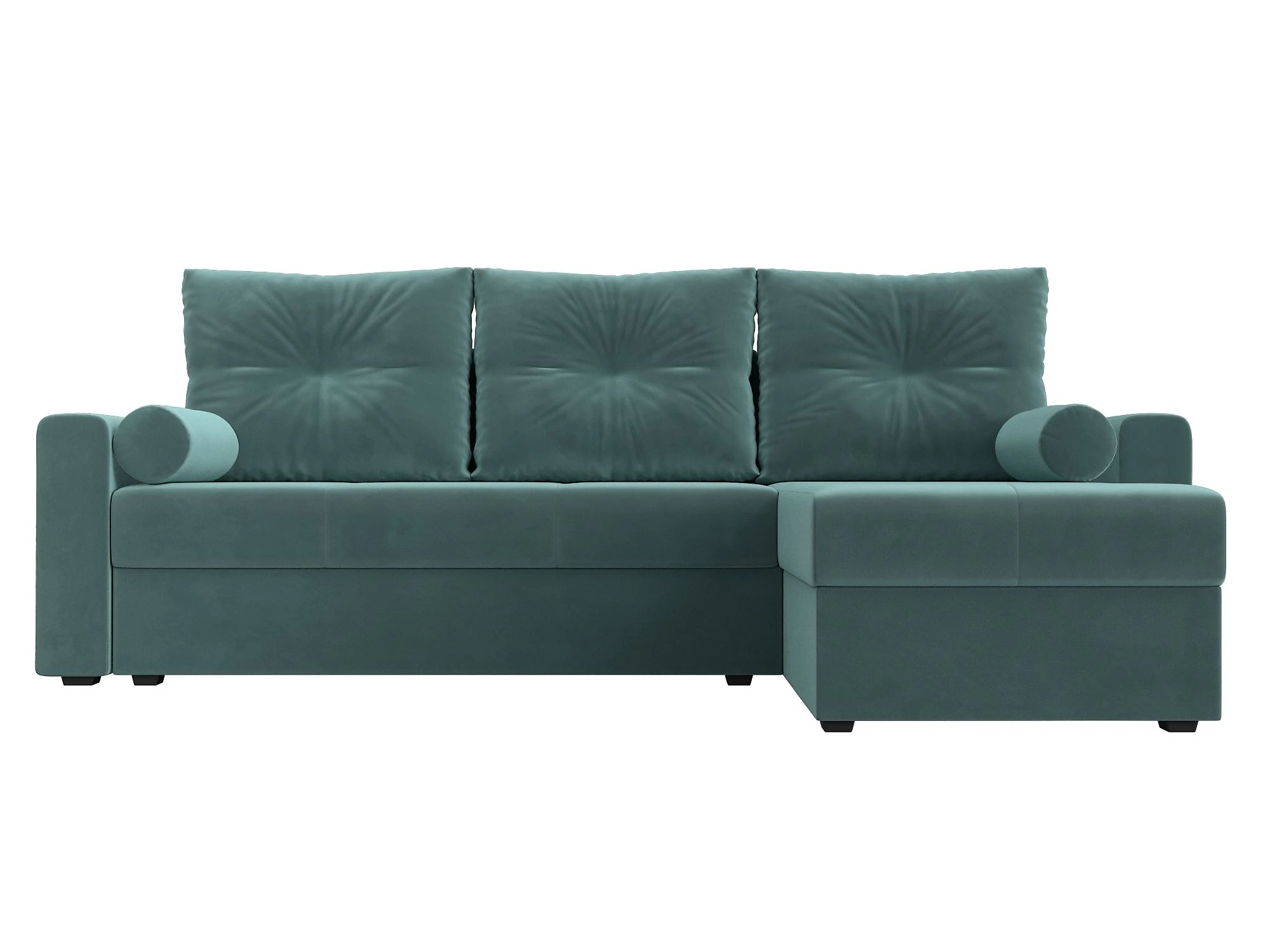 Угловой диван с подушками Верона Лайт Плюш Дизайн 2