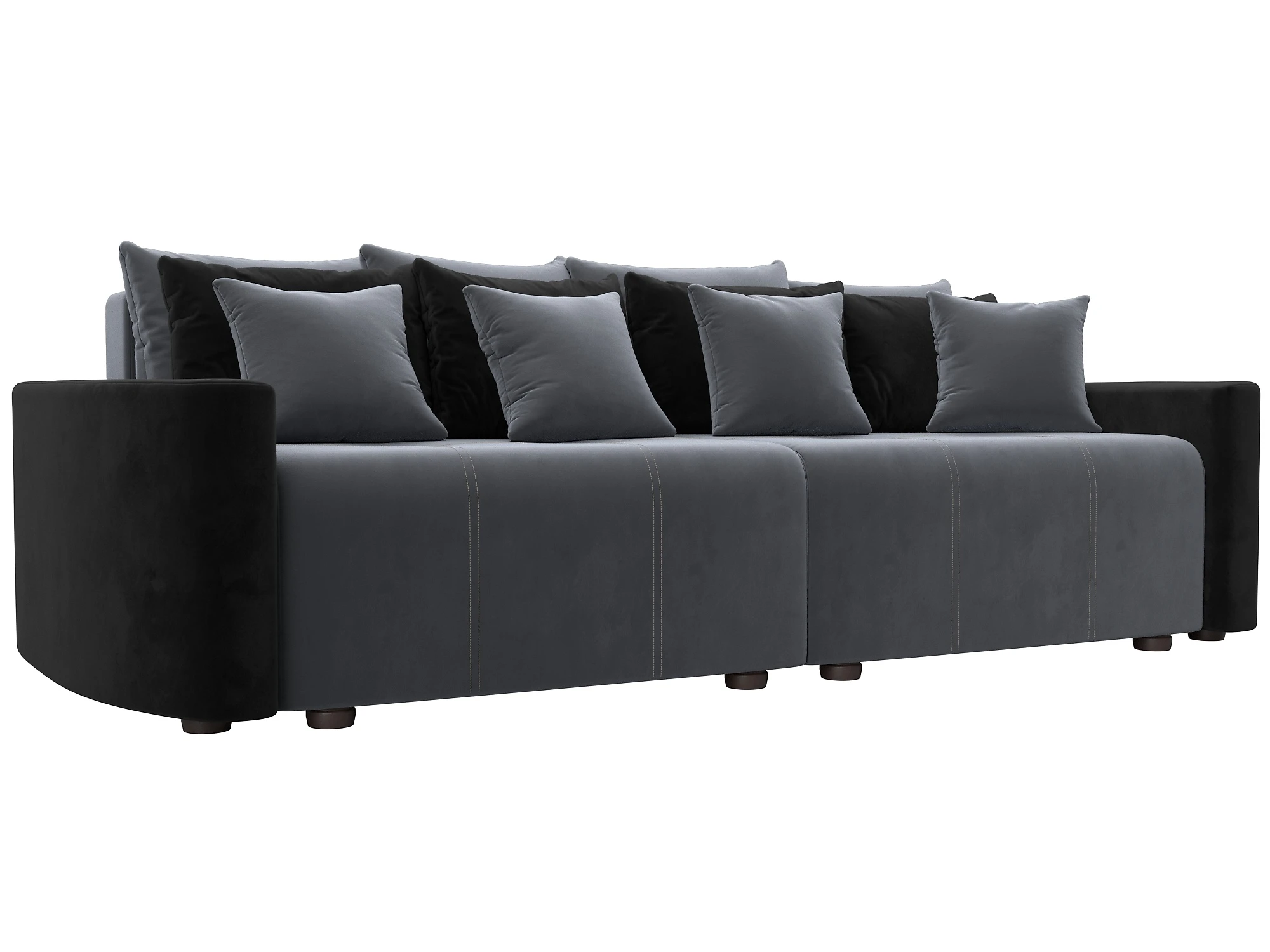 диван-кровать в стиле прованс Бристоль Велюр Серый-Черный