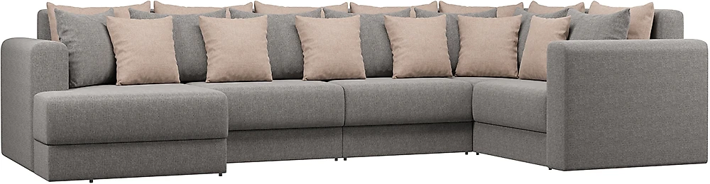 Серый угловой диван Манхеттен-П Дизайн 3