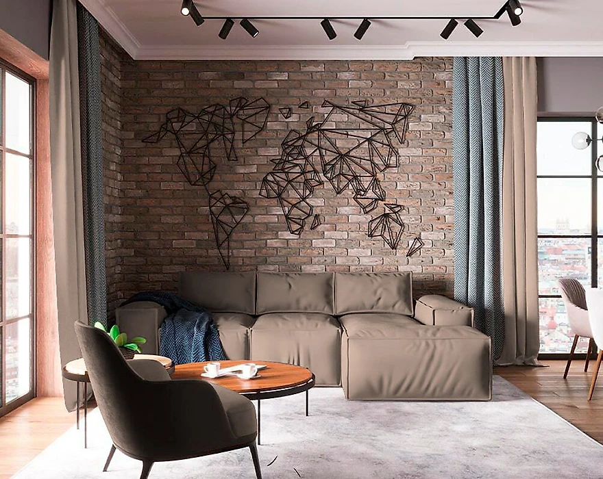 Угловой диван с механизмом итальянская раскладушка Loft Lux Дизайн 1