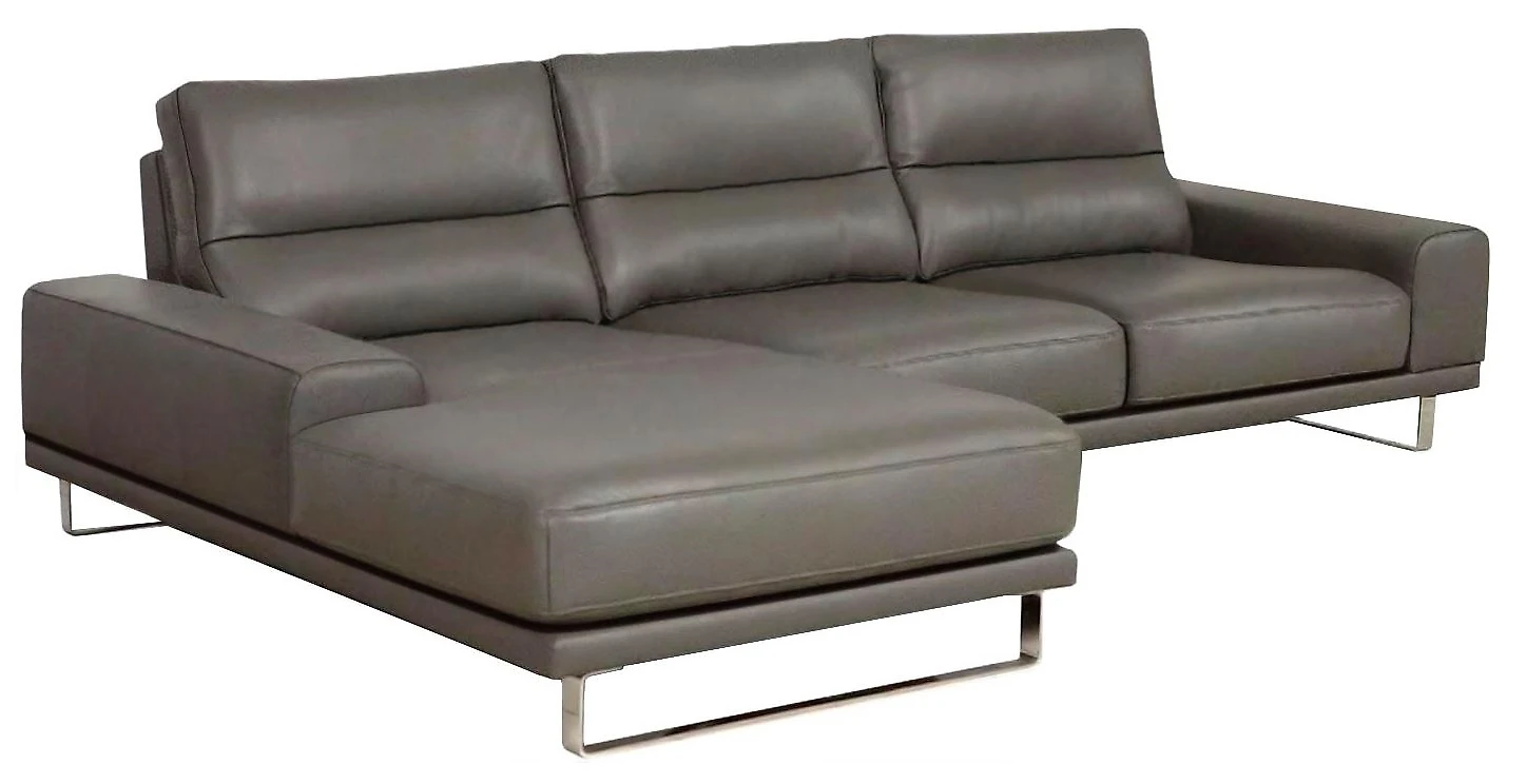 Угловой диван из экокожи Рипозо Grey экокожа