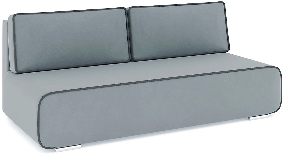 Прямой диван серого цвета Лаки Плюш Дизайн-8