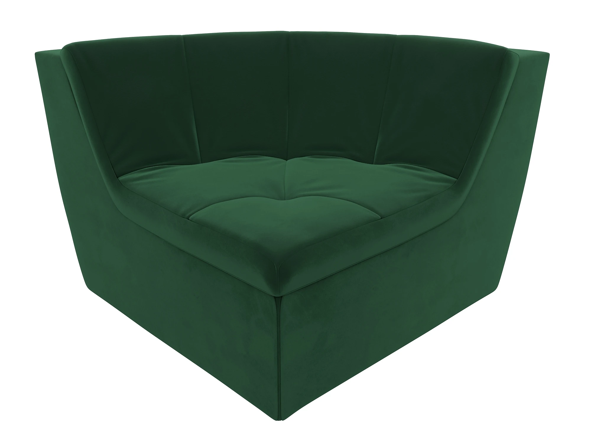 Зелёное кресло Холидей Люкс Плюш угловое Дизайн 3