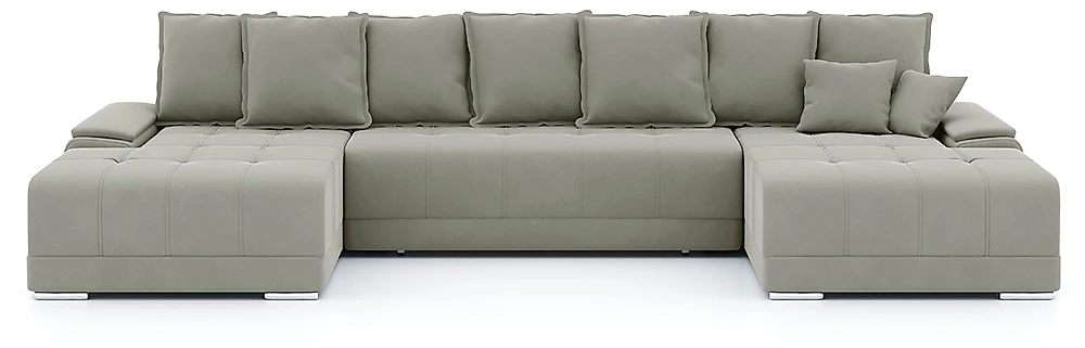 Модульный диван с оттоманкой  Nordviks П П-образный Плюш Дизайн-5