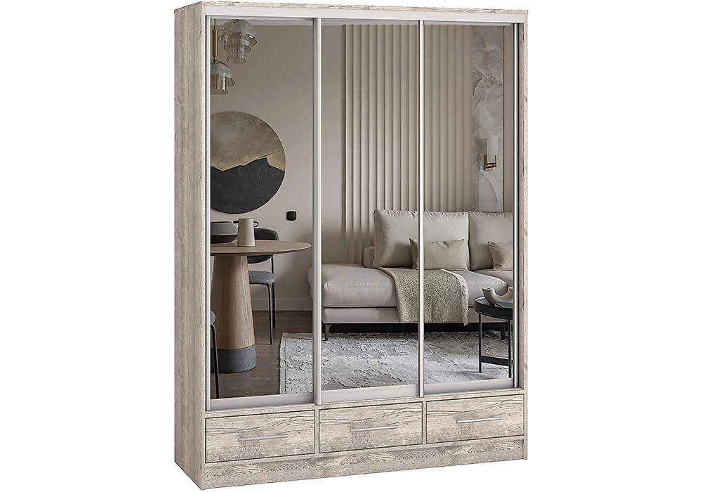 Комбинированный шкаф Версаль-150 Зеркало Дизайн-2