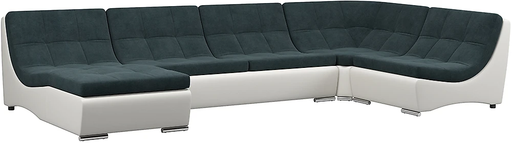 Угловой диван без подушек Монреаль-2 Индиго