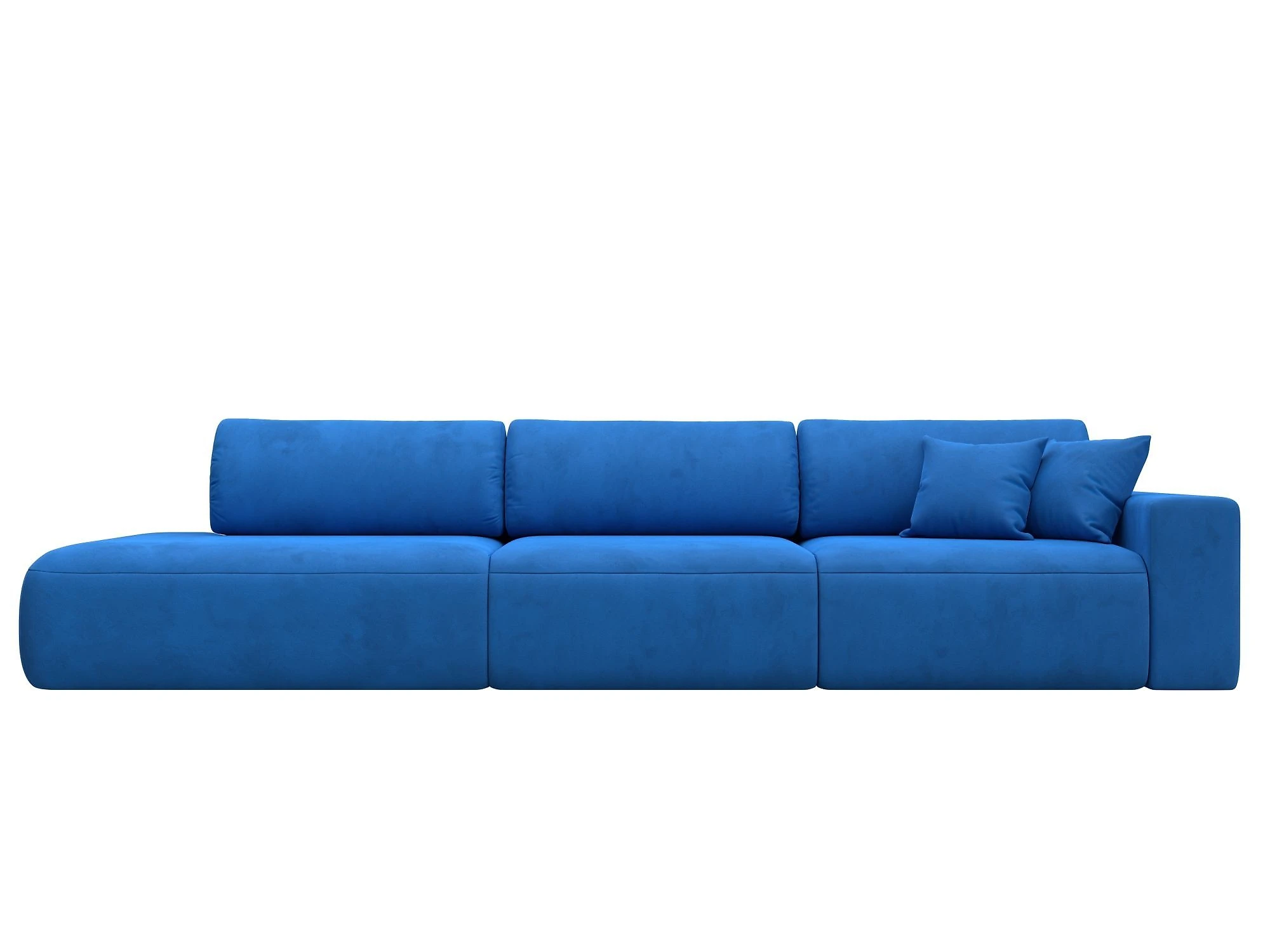 Прямой диван модерн Лига-036 Модерн Лонг Плюш Дизайн 3
