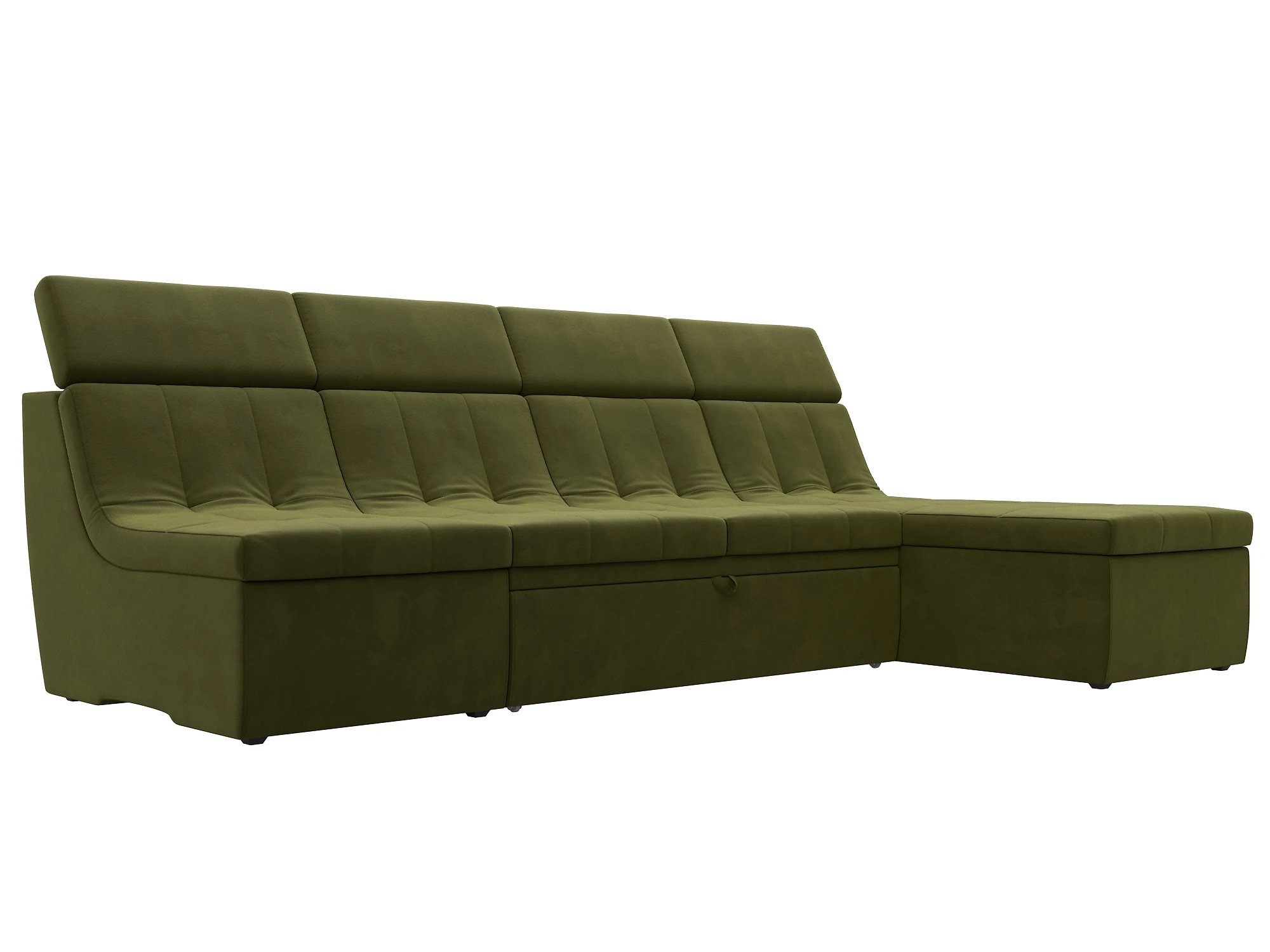 Зелёный угловой диван Холидей Люкс Дизайн 3