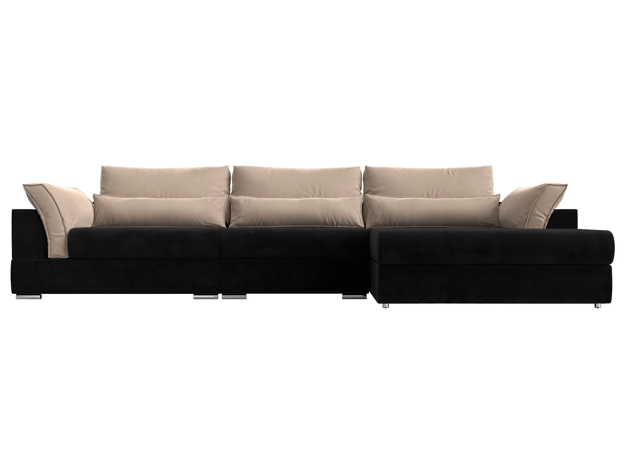 Угловой диван с независимым пружинным блоком Пекин Лонг Плюш Дизайн 14