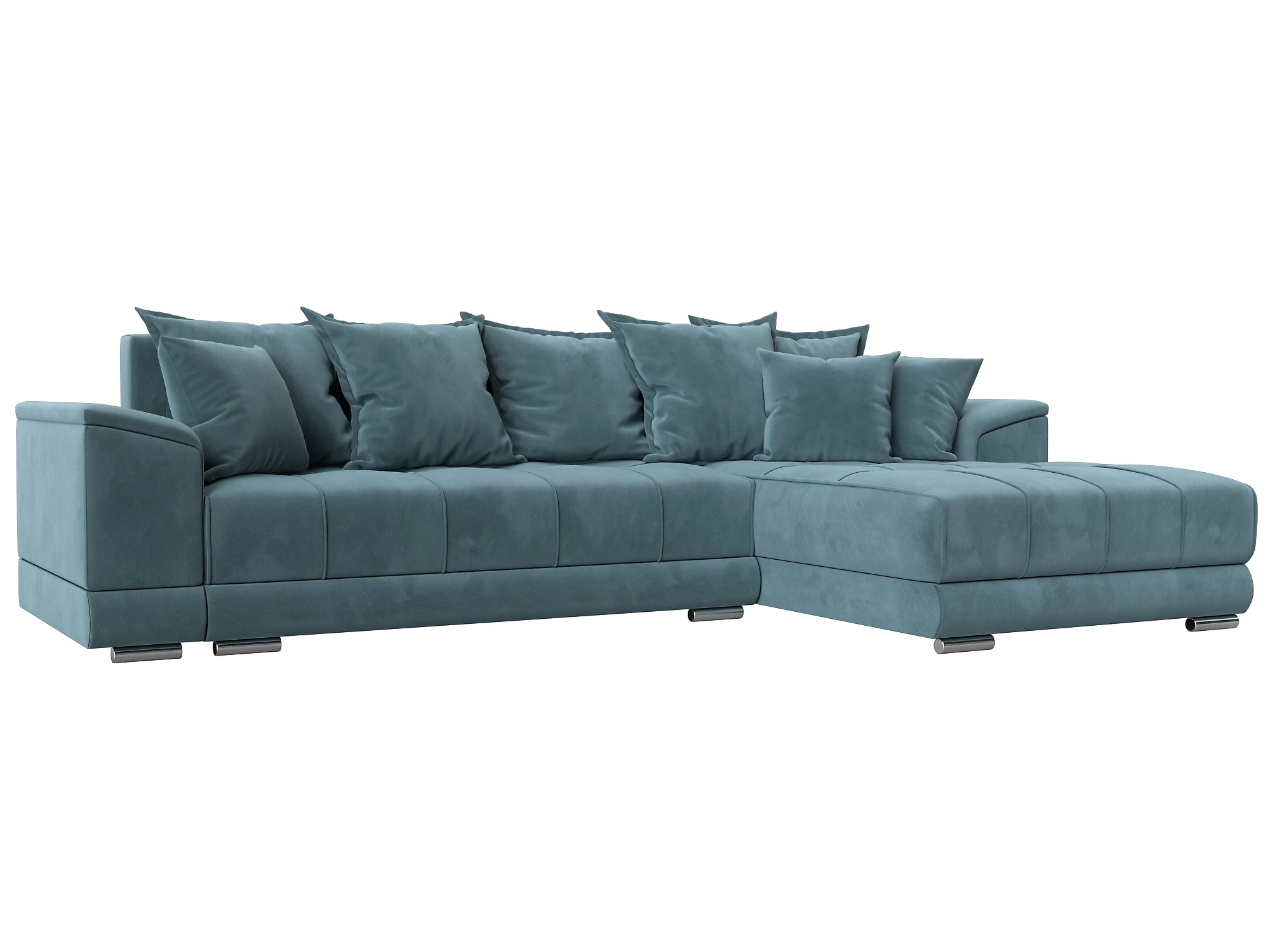 Угловой диван с левым углом НордСтар Плюш Дизайн 2