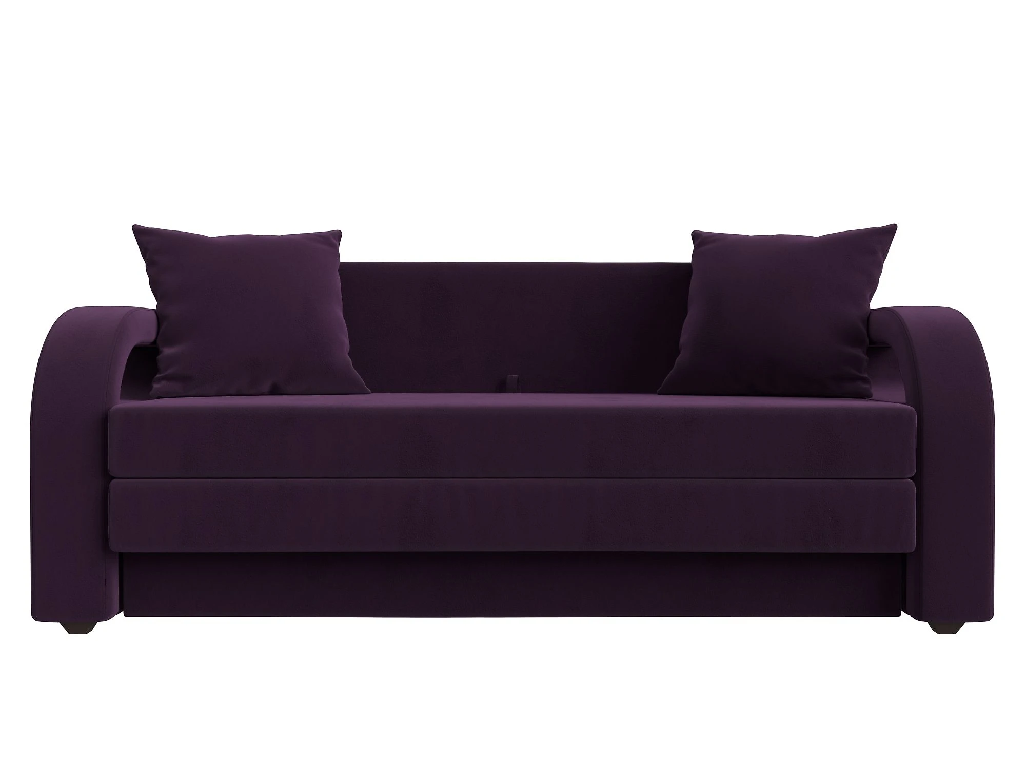Фиолетовый диван аккордеон Лига-014 Плюш Дизайн 7
