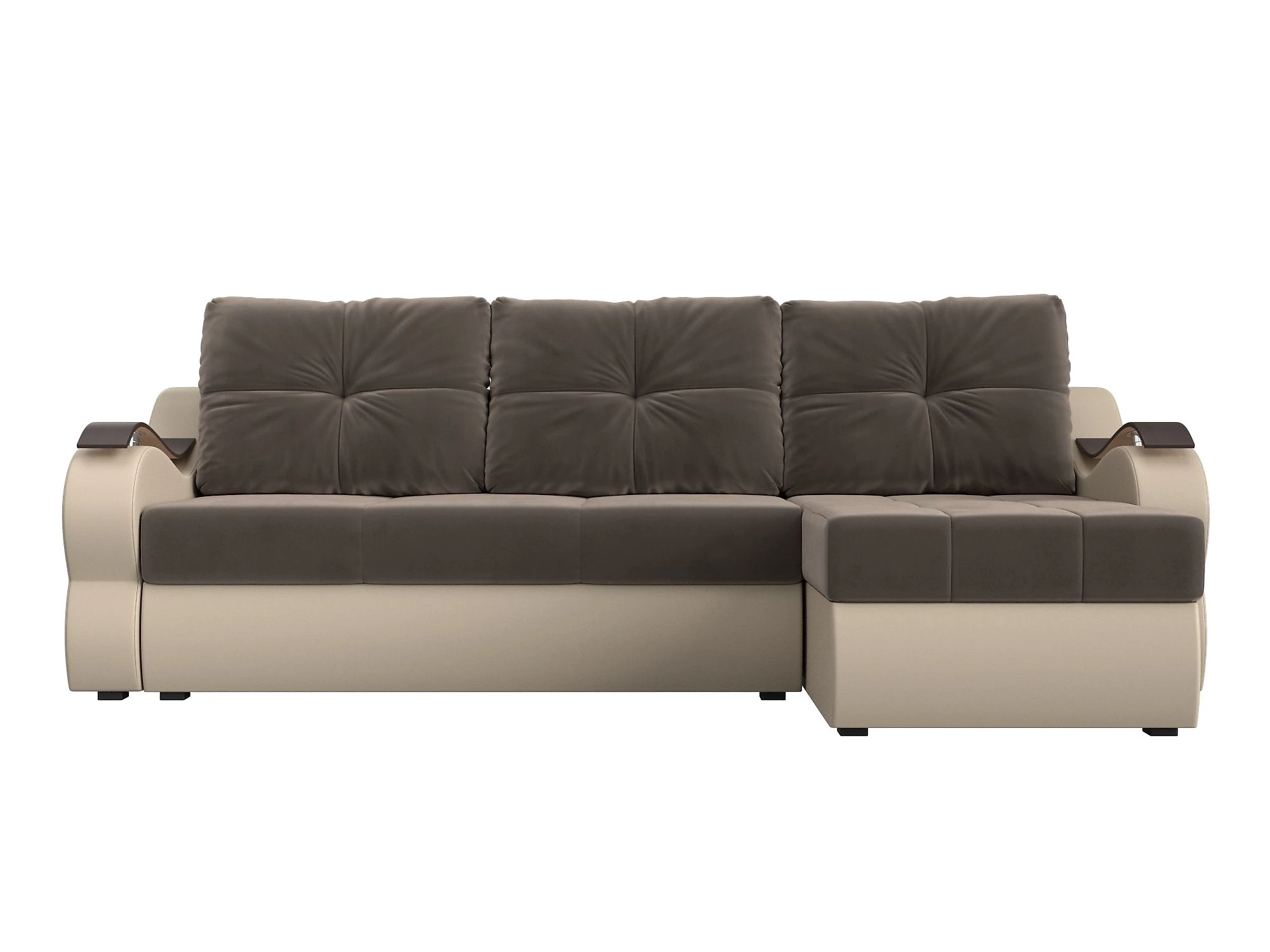 Угловой диван с подушками Меркурий Плюш Дизайн 2