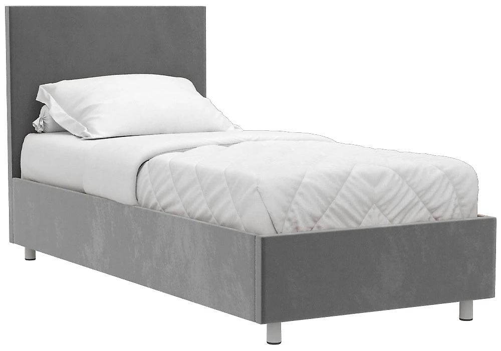 Кровать без матраса Белла 90х200 с ламелями Плюш Лайт Грей