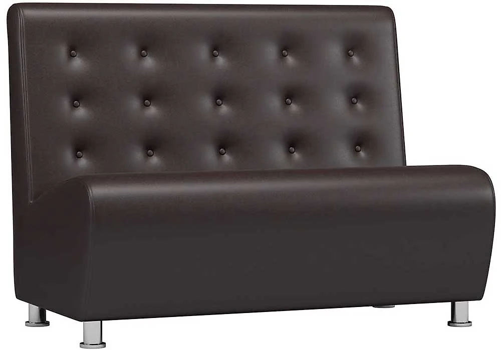 Прямой диван из экокожи Прометей Браун