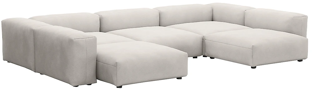 Угловой диван с креслом Фиджи-П Вайт