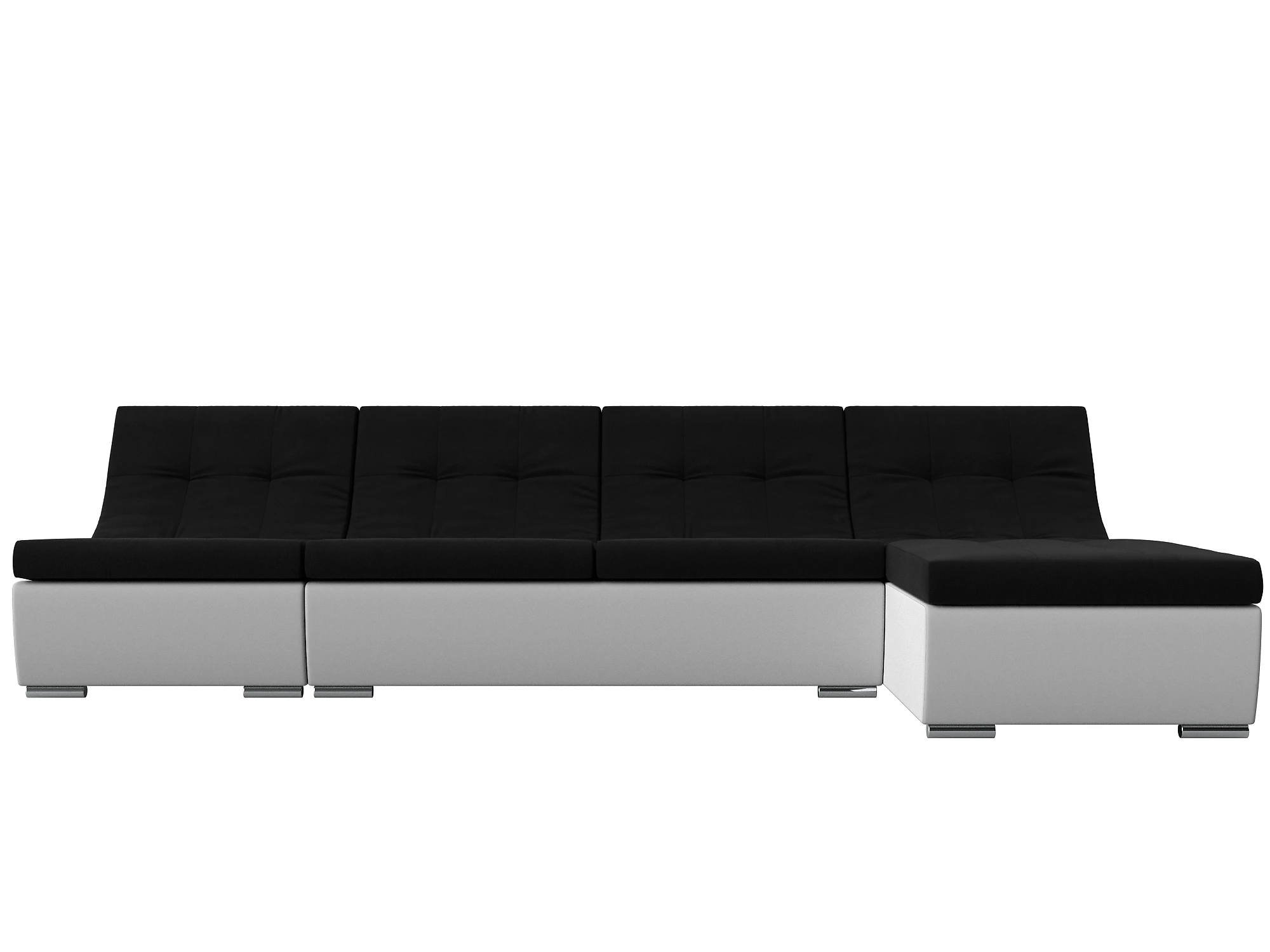 Чёрный угловой диван Монреаль Дизайн 11