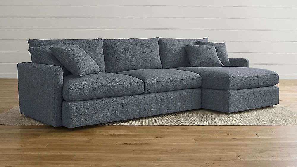 Угловой диван с механизмом пума Стелф с оттоманкой Дизайн 1