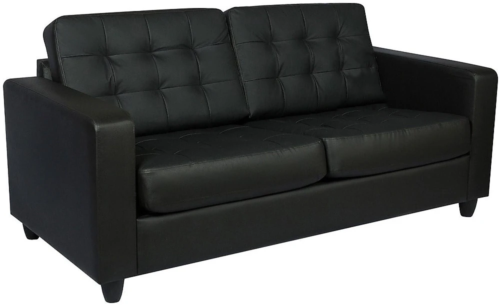 Прямой кожаный диван кожаный Камелот 2-х местный Дизайн 1