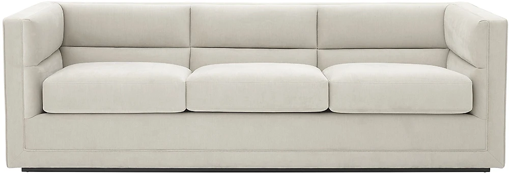 Белый прямой диван Адон трехместный