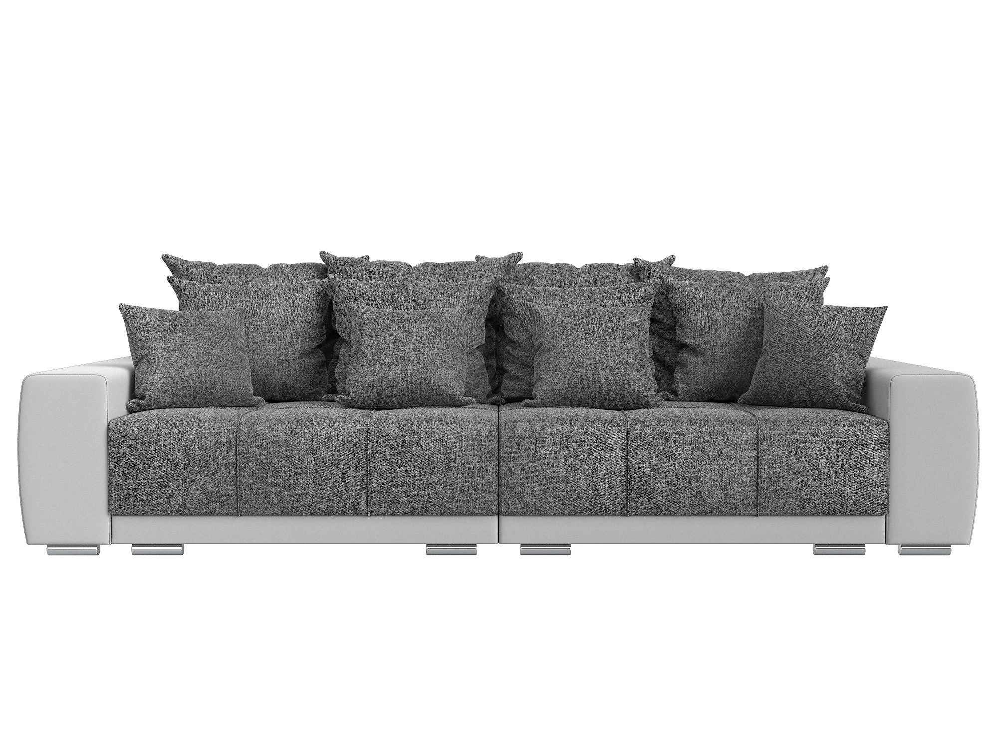 Прямой диван серого цвета Лига-028 Кантри Дизайн 6
